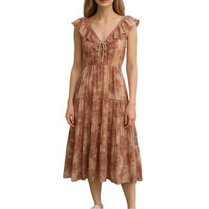 PAIGE Chiffon Floral maxi dress